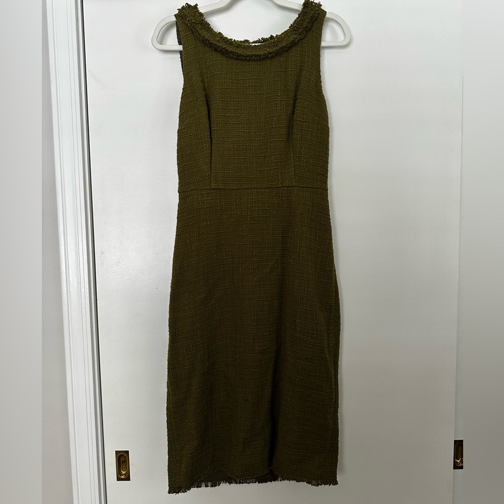 J. Crew Olive Sheath Dress - 4T